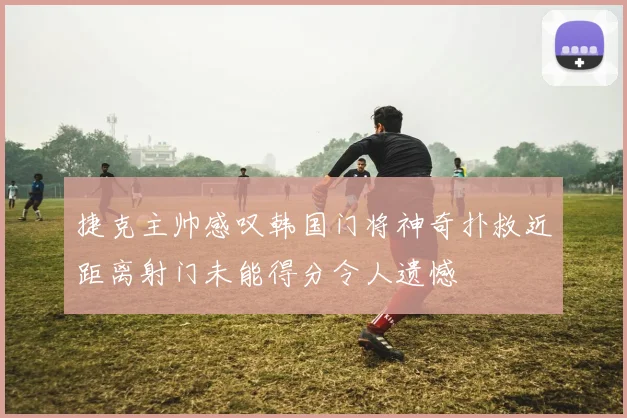 捷克主帅感叹韩国门将神奇扑救近距离射门未能得分令人遗憾