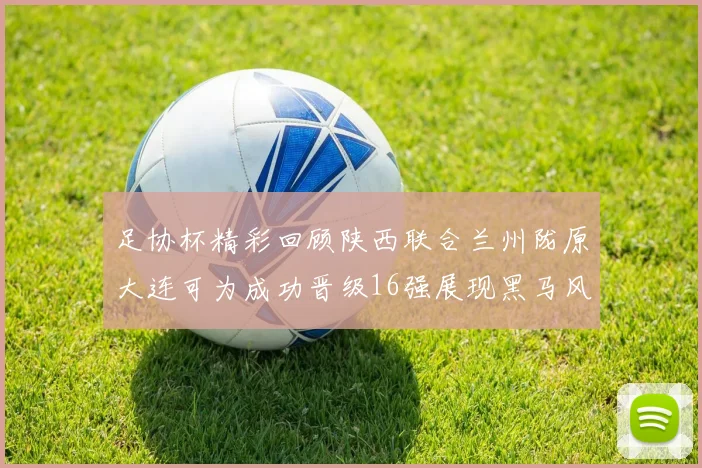 足协杯精彩回顾陕西联合兰州陇原大连可为成功晋级16强展现黑马风采